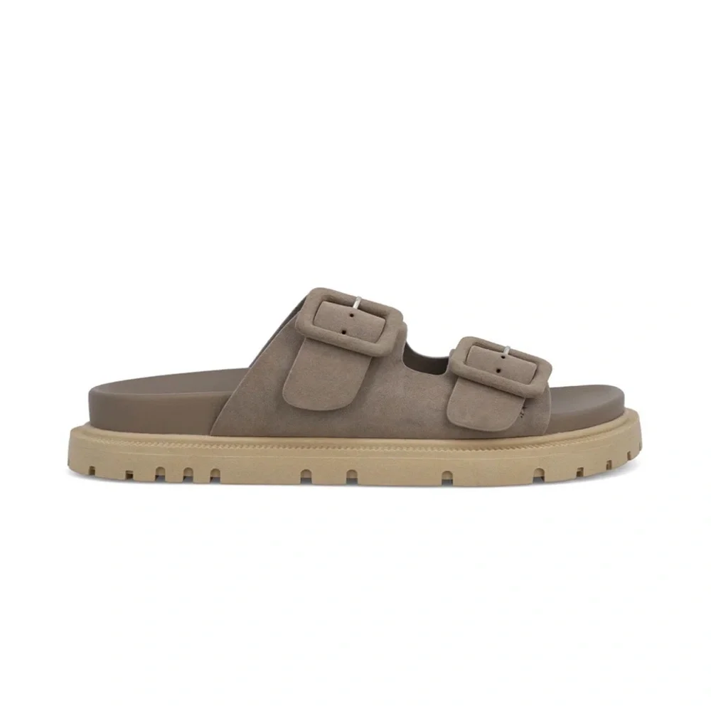 MIA, New in box , suede dual buckle sandals, taupe, size 8 - Picture 7 of 9